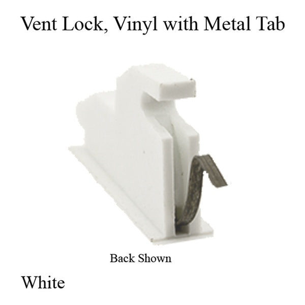 Plastic Vent Lock with Metal Tab For Double Hung and Single Hung Window 1 5/32 Inches Base - Plastic Vent Lock with Metal Tab For Double Hung and Single Hung Window 1 5/32 Inches Base