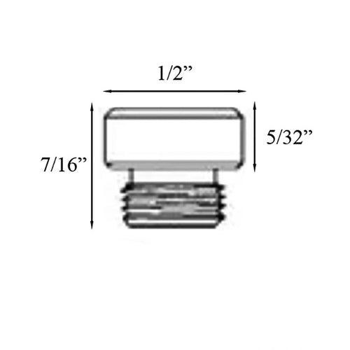 Baldwin 1035-TIP Button Tip Pair for Square Corner Hinge - Polished Brass - Baldwin 1035-TIP Button Tip Pair for Square Corner Hinge - Polished Brass