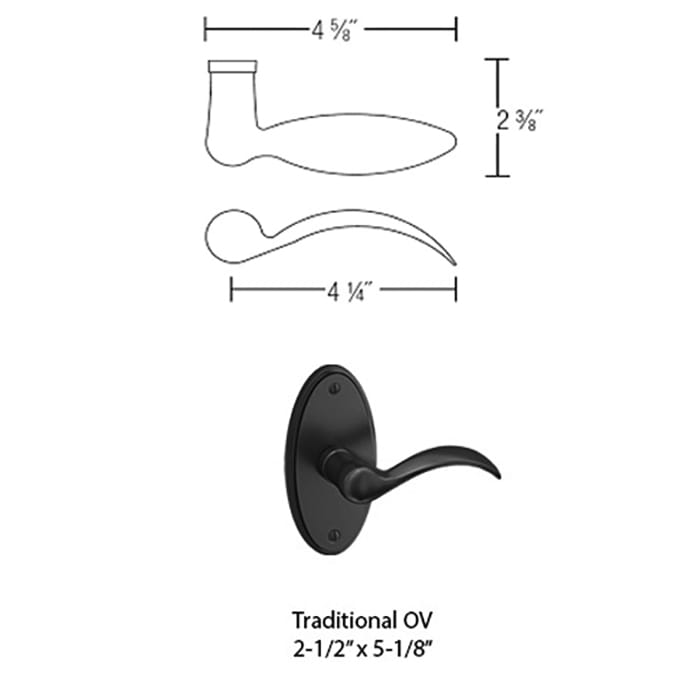 Ashley Norton Oval Escutcheon with Churchill Lever, Passage Function, Right Handed - Satin Nickel - Ashley Norton Oval Escutcheon with Churchill Lever, Passage Function, Right Handed - Satin Nickel