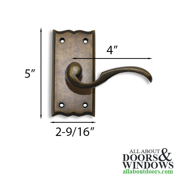 Ashley Norton SF Escutcheon with Chesterfield Lever, Single Dummy, Right Handed - Light Bronze - Ashley Norton SF Escutcheon with Chesterfield Lever, Single Dummy, Right Handed - Light Bronze