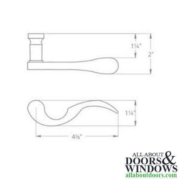 Ashley Norton Chester Full Dummy Lever Set, Left Handed, Split Finish - Light Oil Rubbed Bronze and Polished Brass - Ashley Norton Chester Full Dummy Lever Set, Left Handed, Split Finish - Light Oil Rubbed Bronze and Polished Brass