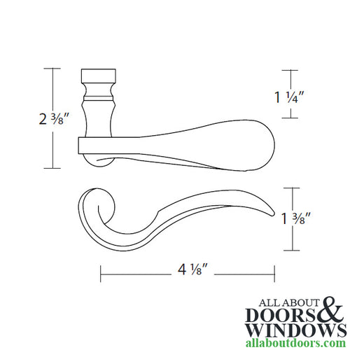 Ashley Norton Chester Privacy Lever Set, Right Handed - Polished Brass - Ashley Norton Chester Privacy Lever Set, Right Handed - Polished Brass