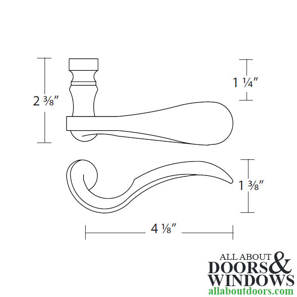 Ashley Norton Chester Privacy Lever Set, Right Handed - Polished Brass - Ashley Norton Chester Privacy Lever Set, Right Handed - Polished Brass