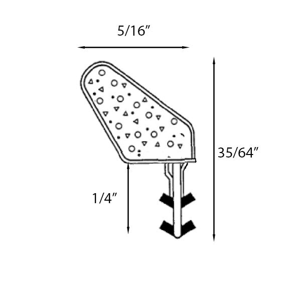 Weatherstrip Kerf Back Polyflex, Foam-Filled Bulb, .320