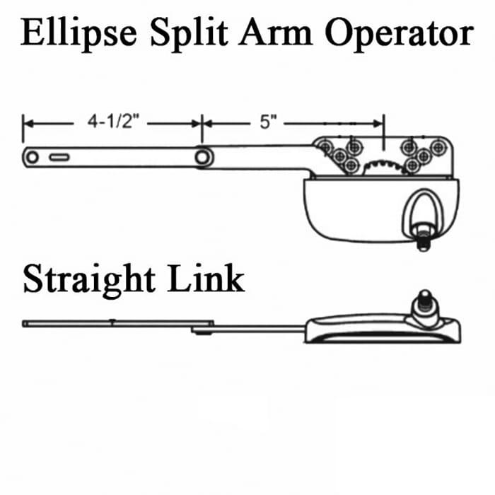 Truth 15.30 Ellipse  Split Arm Operator, Straight 4-1/2