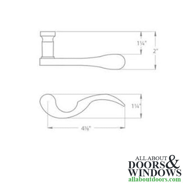 Ashley Norton Chester 2000 Dummy Lever, Right Handed, Each - Polished Brass - Ashley Norton Chester 2000 Dummy Lever, Right Handed, Each - Polished Brass