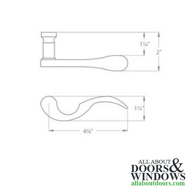 Ashley Norton Chester 2000 Dummy Lever, Right Handed, Each - Polished Chrome - Ashley Norton Chester 2000 Dummy Lever, Right Handed, Each - Polished Chrome