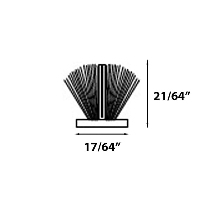 Pile Weather Strip, Sill and Parting Stop for Marvin Sliding Patio Doors, with Fin, 17/64