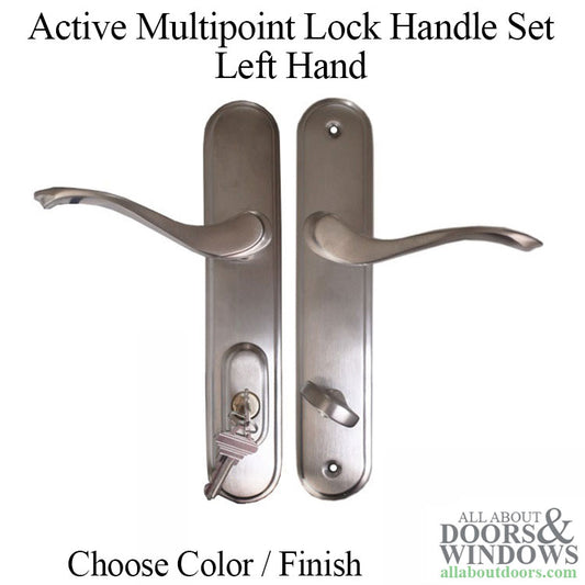 Active Handleset 400B Left Hand Multipoint Lock Trim Zinc Base