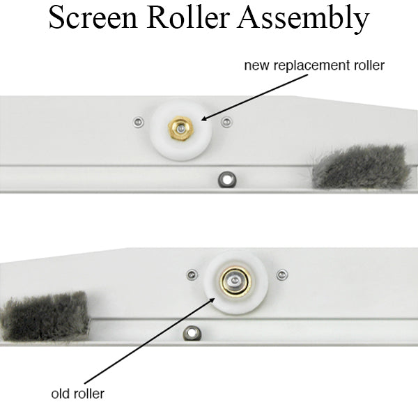 Screen Roller Assembly, Replacement Wheels- 2 pack - Screen Roller Assembly, Replacement Wheels- 2 pack
