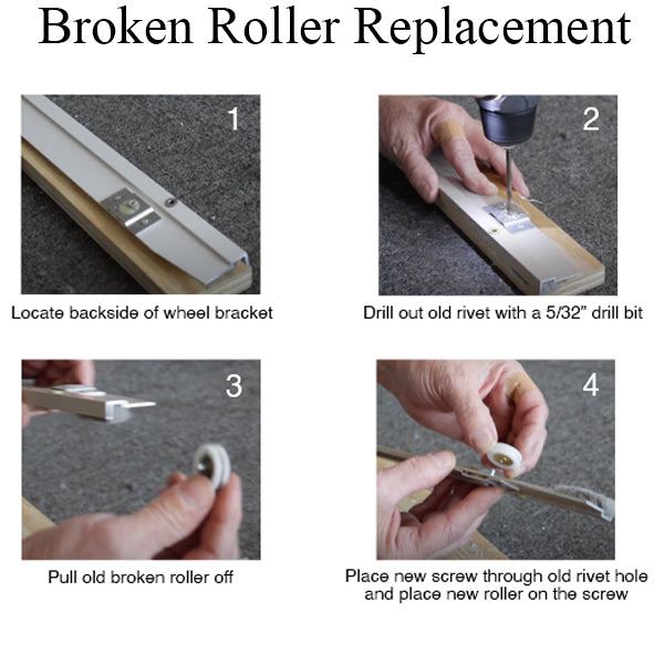Screen Roller Assembly, Replacement Wheels- 2 pack - Screen Roller Assembly, Replacement Wheels- 2 pack