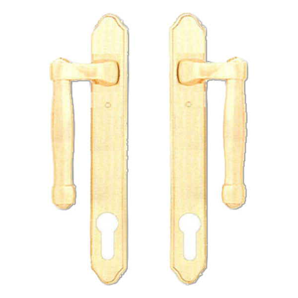 Hoppe Active 574/374 Sliding Patio Door L-Handle - Polished Brass - Hoppe Active 574/374 Sliding Patio Door L-Handle - Polished Brass