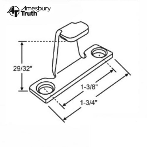 Truth Casement Sash Lock Keeper - Choose Finish - Truth Casement Sash Lock Keeper - Choose Finish