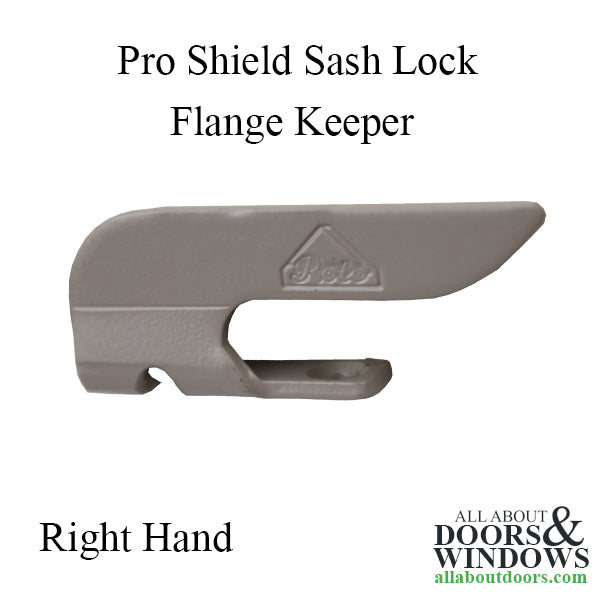 Pro Shield Sash Lock Hook, Flange Keeper, Right Hand - Pro Shield Sash Lock Hook, Flange Keeper, Right Hand