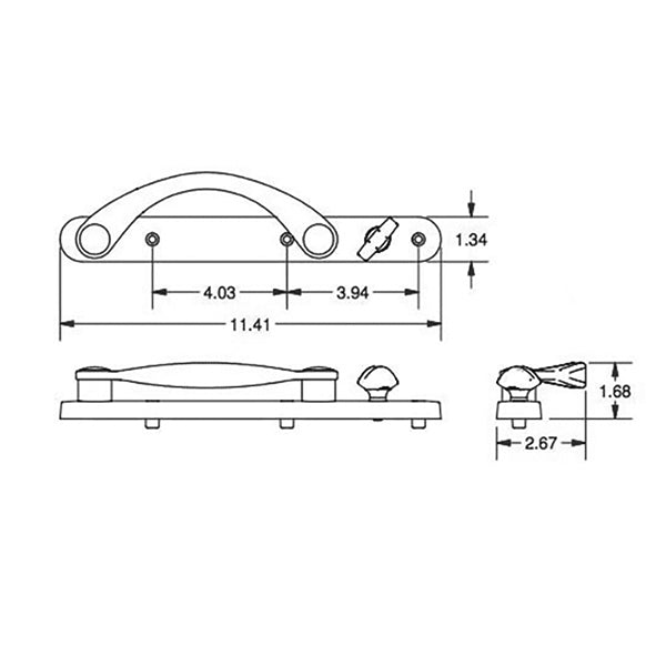 Keyed Titan Handle Set for Active Sliding Door 3-15/16