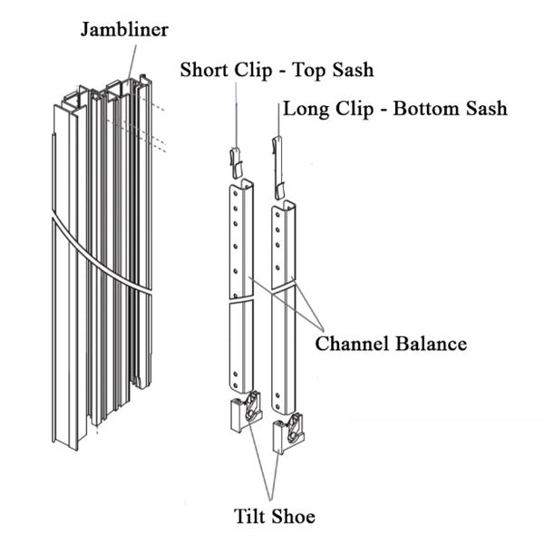 Jamb liner Clip - Medium  “S” , 1-5/8