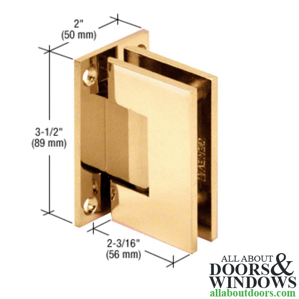 Wall Mount Full Back Plate Standard Shower Door Hinge 2