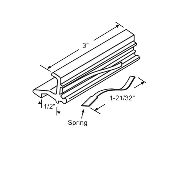 Window Locking Handle, Spring loaded - Mill FInish - Window Locking Handle, Spring loaded - Mill FInish