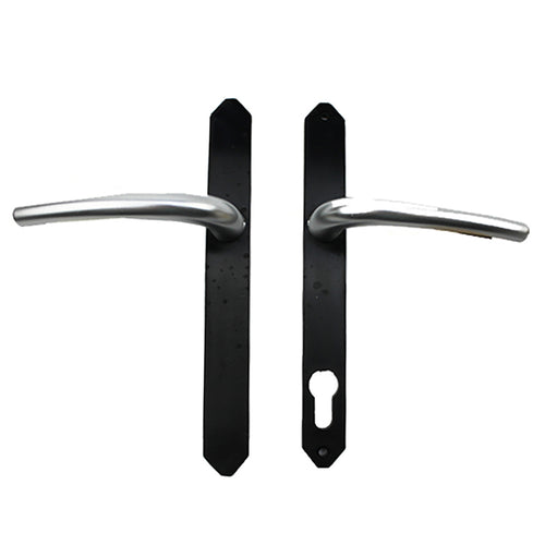 Construction Trim Handle Set with Key No Cylinder Hole Black - Construction Trim Handle Set with Key No Cylinder Hole Black
