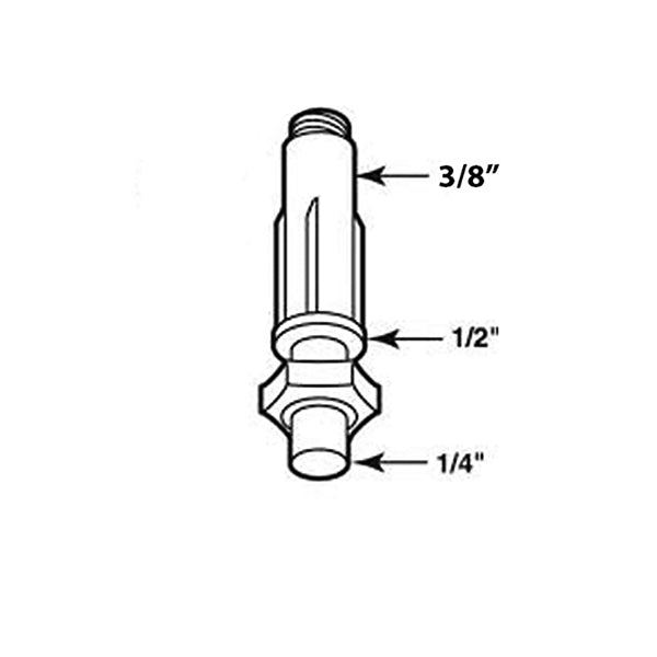 Bi Fold Door Bottom Pivot Adjustable 3/8 Inch Diameter Plastic Base - Bi Fold Door Bottom Pivot Adjustable 3/8 Inch Diameter Plastic Base