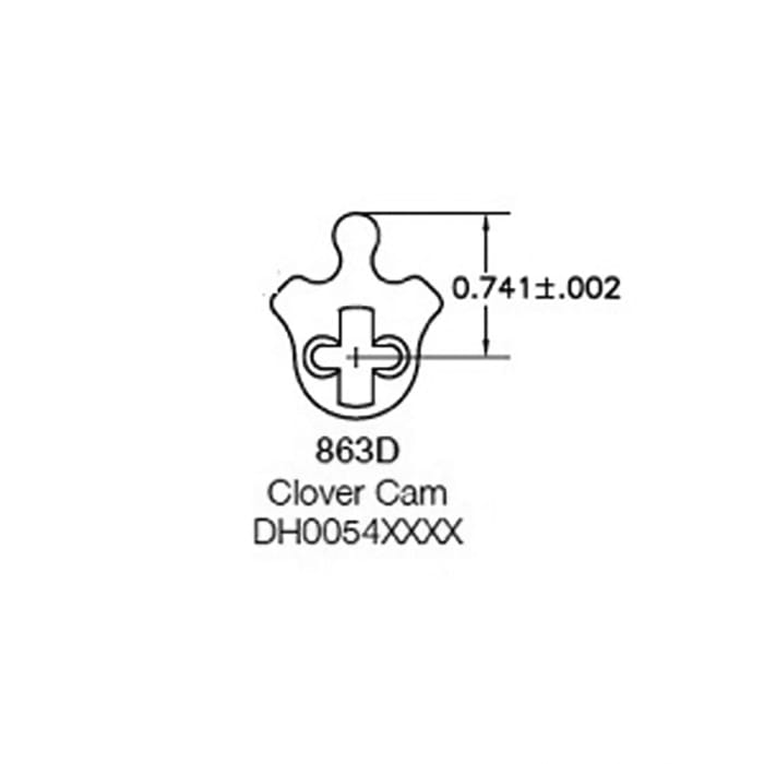 Mortise Cam only, Type #3, for Clover Lock Cylinders - Mortise Cam only, Type #3, for Clover Lock Cylinders