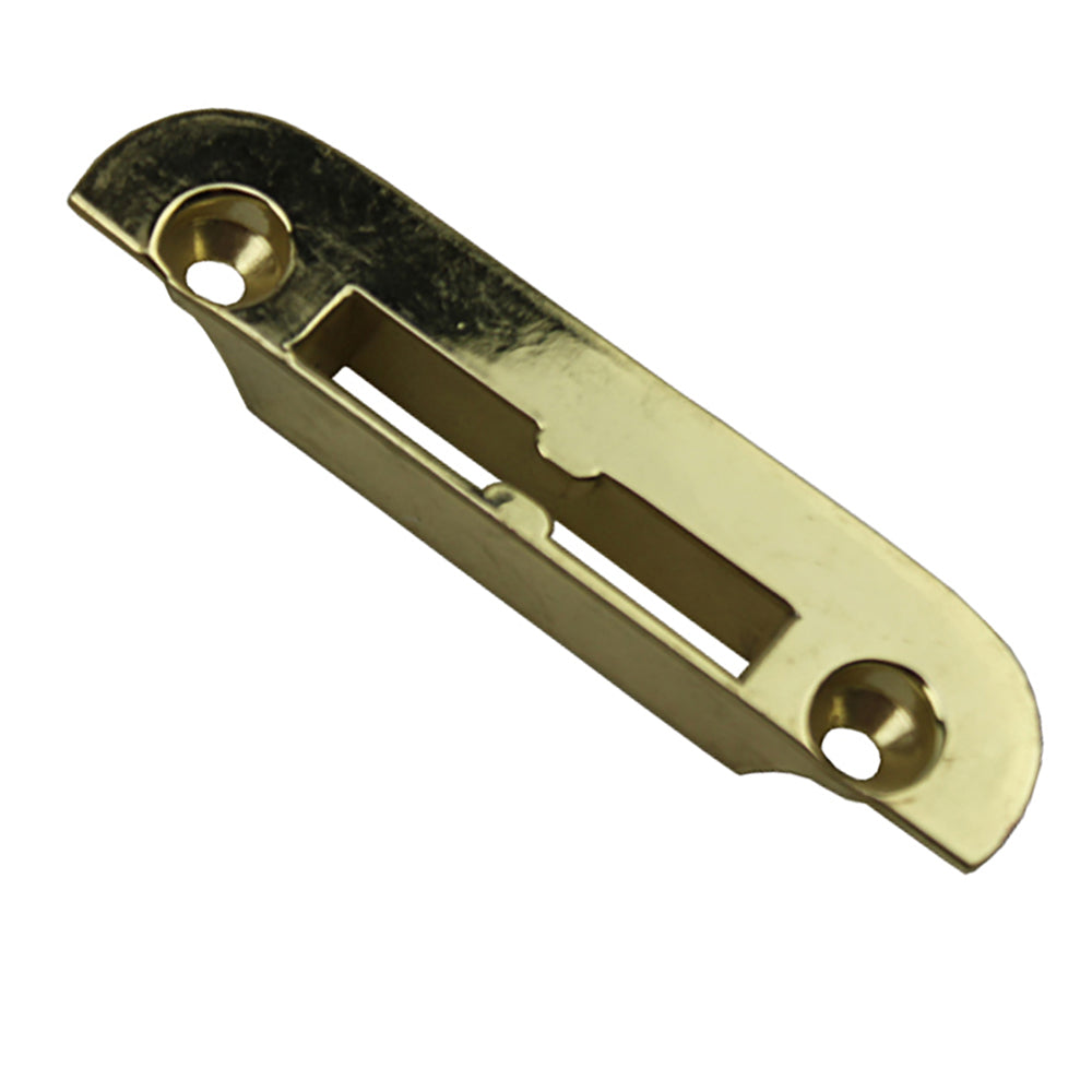 Weather Shield Custom CRTRDG Lock Keeper Polished Brass - Weather Shield Custom CRTRDG Lock Keeper Polished Brass