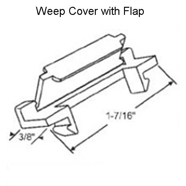 Weep Hole Cover With Flap For Double Hung and Single Hung Windows - Weep Hole Cover With Flap For Double Hung and Single Hung Windows