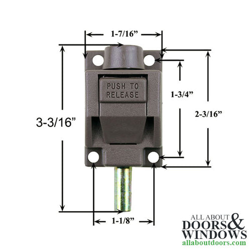 Truth Auxiliary Foot Bolt for Truth Rectangular Patio Door - Truth Auxiliary Foot Bolt for Truth Rectangular Patio Door