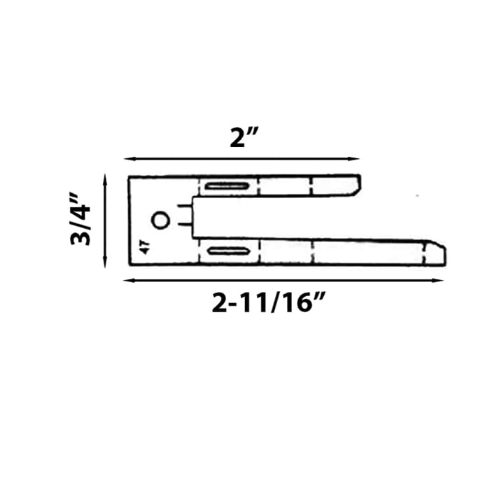 Metal Retaining Clip #47 - Metal Retaining Clip #47