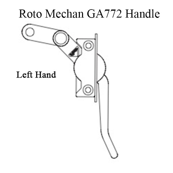 Roto Mechan GA722  Casement Sash Lock Handle Left Hand - Roto Mechan GA722  Casement Sash Lock Handle Left Hand