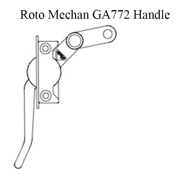Roto Mechan GA722  Casement Sash Lock Handle  Right Hand - Roto Mechan GA722  Casement Sash Lock Handle  Right Hand