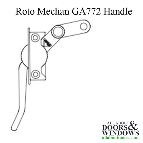 Roto Mechan GA722  Casement Sash Lock Handle  Right Hand - Roto Mechan GA722  Casement Sash Lock Handle  Right Hand