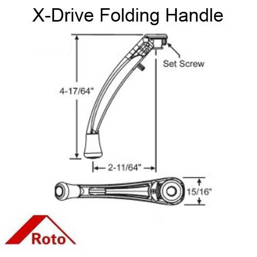Roto XDrive Folding Handle - Choose Color - Roto XDrive Folding Handle - Choose Color
