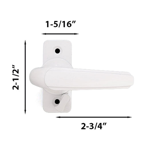 Larson, Interior Storm Door Handle - White - Larson, Interior Storm Door Handle - White