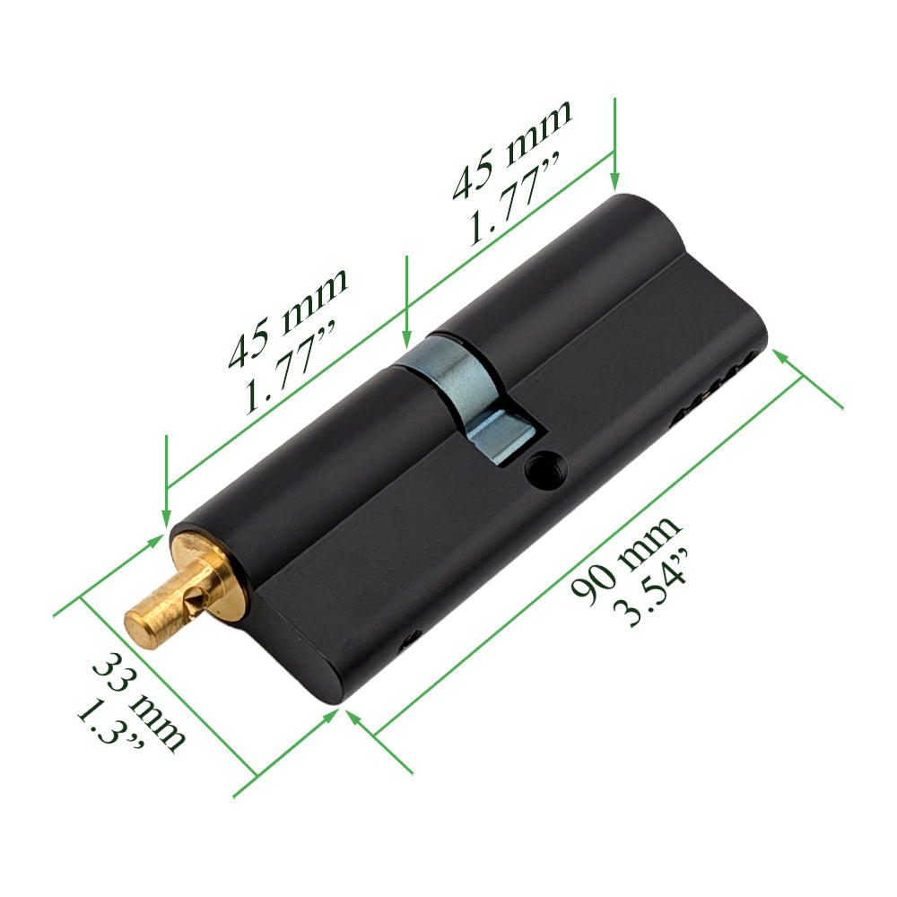 Active Keyed 45 / 45 Euro Cylinder Kit for 2-3/4