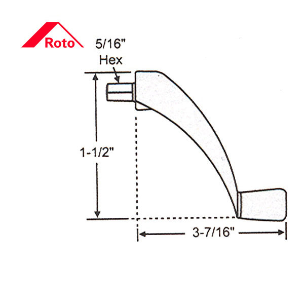 Blemished - Pro-Drive Awning / Casement crank handle - Sand - Blemished - Pro-Drive Awning / Casement crank handle - Sand