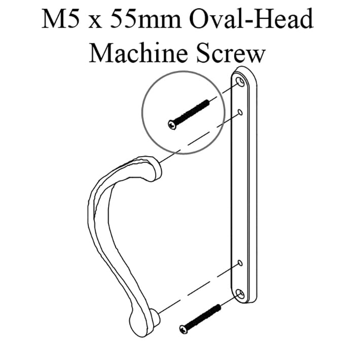 M5 x 55mm Phillips Ovalhead Machine Screw - Choose Color - M5 x 55mm Phillips Ovalhead Machine Screw - Choose Color