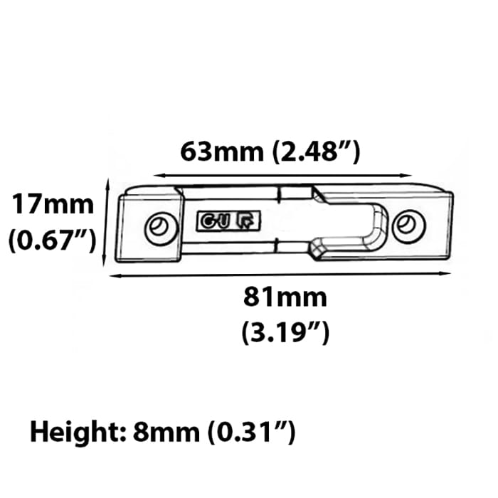 G-U Roller Strike Locking Plate 872 - G-U Roller Strike Locking Plate 872