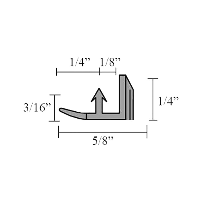 Vinyl Weatherstrip Insert, Adjustable Threshold - 38 inch - Vinyl Weatherstrip Insert, Adjustable Threshold - 38 inch