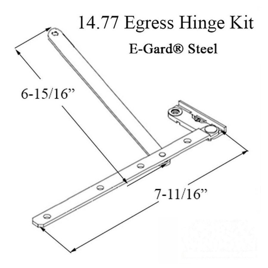 Truth 14.77 series Egress Casement window hinge & arm kit  2-9/32