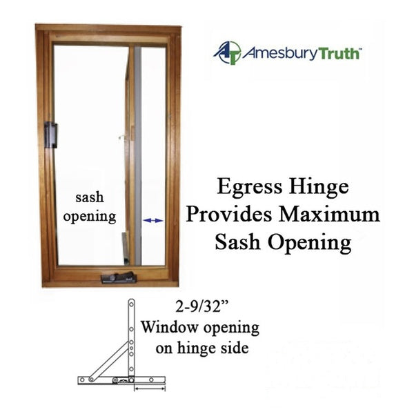 Truth 14.77 series Egress Casement window hinge & arm kit  2-9/32