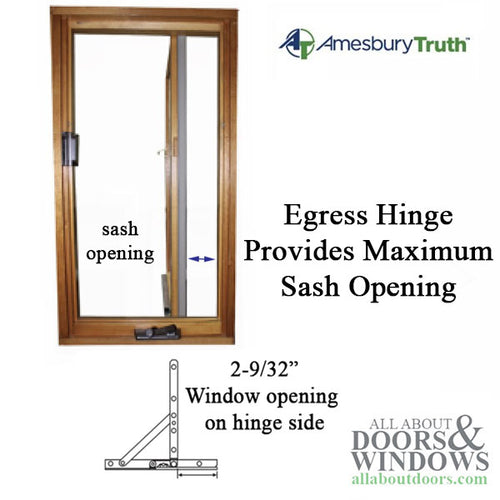 Truth 14.77 series Egress Casement window hinge & arm kit  2-9/32