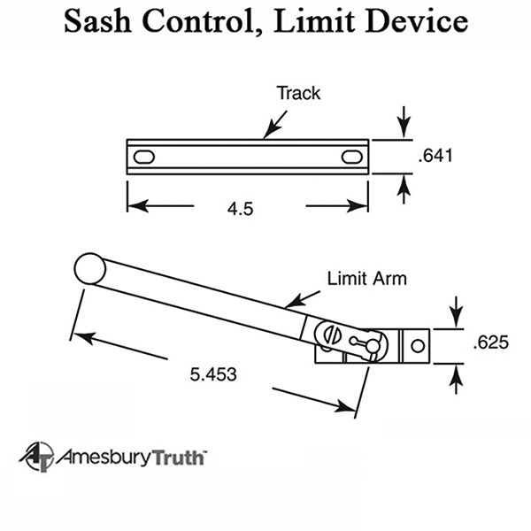 Truth 99.24.00.100 Sash Control, Limit Bar Device - Stainless Steel - Truth 99.24.00.100 Sash Control, Limit Bar Device - Stainless Steel