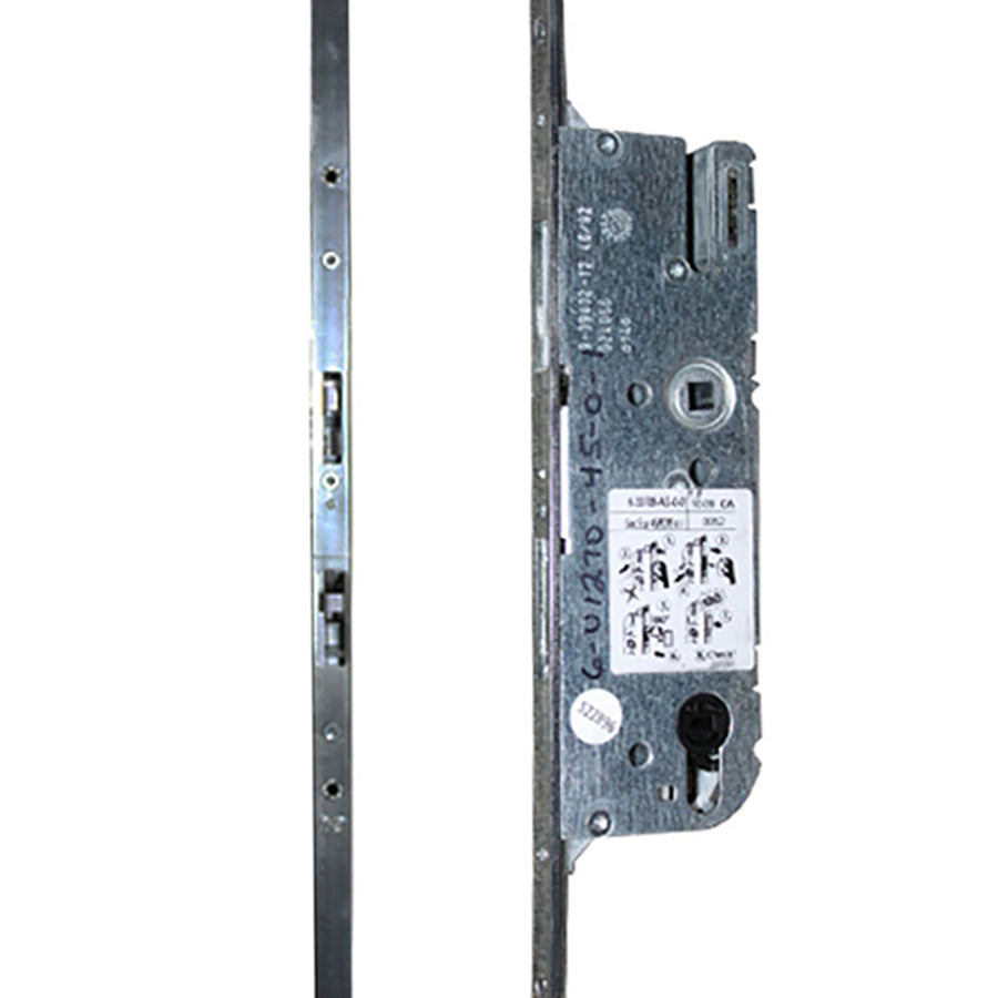 Cremona 45/92 Inactive Shootbolt, Passive Door 2 Point lock - Silver - Cremona 45/92 Inactive Shootbolt, Passive Door 2 Point lock - Silver