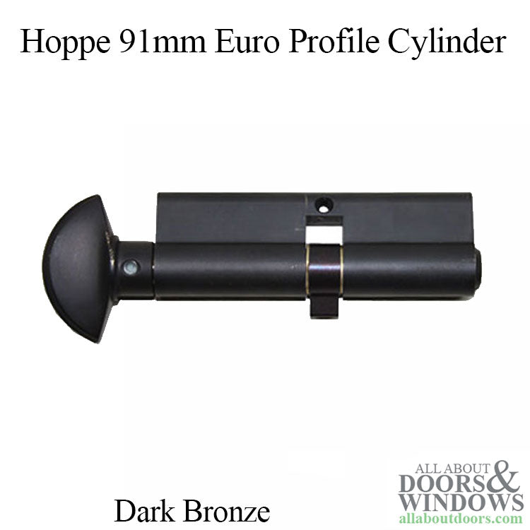 50.5/40.5mm Hoppe 91mm  Euro Profile Cylinder  Dark Bronze - 50.5/40.5mm Hoppe 91mm  Euro Profile Cylinder  Dark Bronze