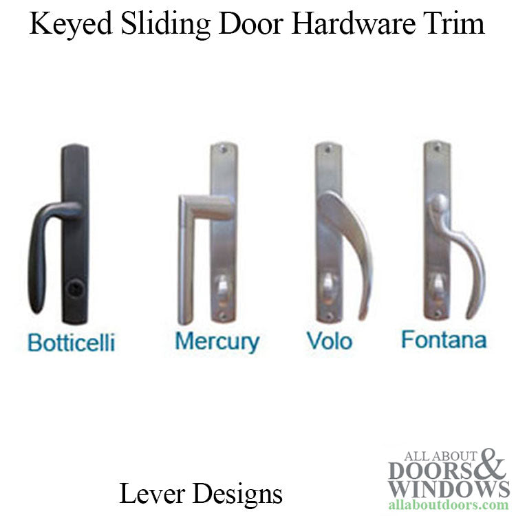 Fontana Style Keyed Entry Sliding Door Handle Set Right Hand - Fontana Style Keyed Entry Sliding Door Handle Set Right Hand