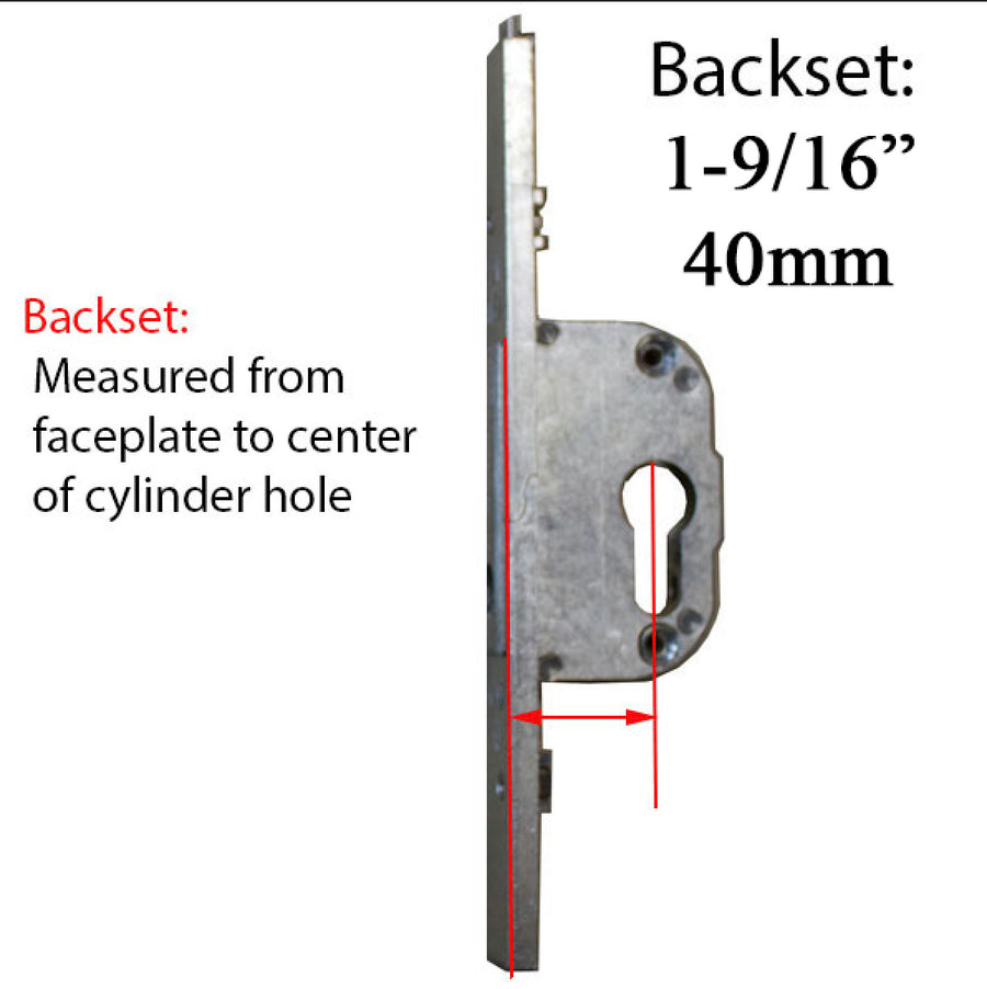 Mortise Lock with Profile cylinder Bore (40mm) 1-9/16