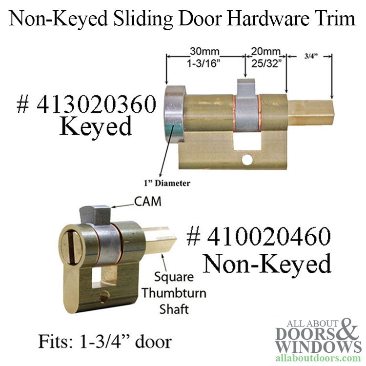 Botticelli Non-Keyed Entry for Winkhaus Sliding Door Hardware Trim - Botticelli Non-Keyed Entry for Winkhaus Sliding Door Hardware Trim