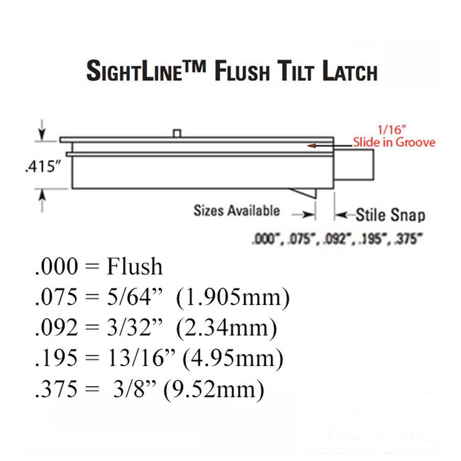Tilt Latch, Slide in Plastic, 5/16 Thin, Pairs - white - Tilt Latch, Slide in Plastic, 5/16 Thin, Pairs - white
