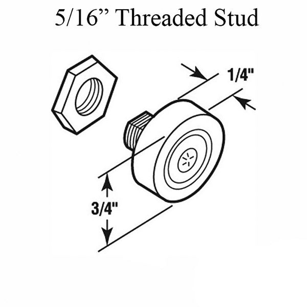 Ador Hilite Ball Bearing Wheel Roller for Sliding Shower Doors 3/4